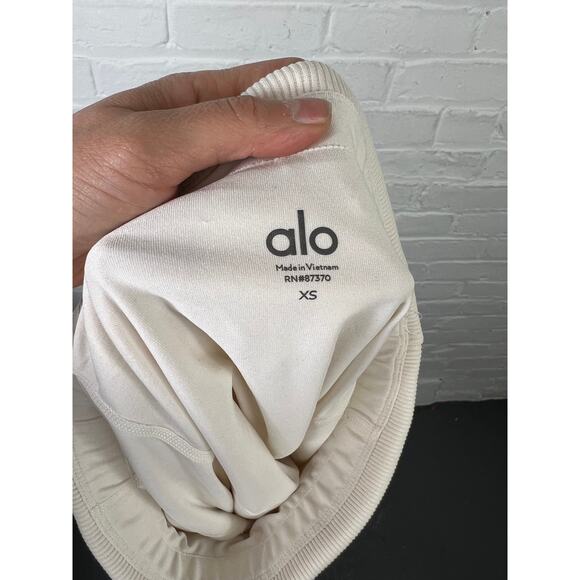 Alo Yoga Doubles Only Women's Rib Front Slit Mini Skort High Waist White Size XS - Picture 8 of 9